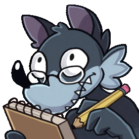 PookieTheWolf - Animowana Emotka (2025) (Ilustracja: Hunnebe4r)