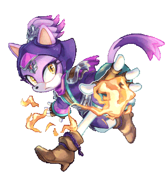 Blaze - Animacja na Sonic Stamp Rally (2025) (Ilustracja: LazyChickenButt)