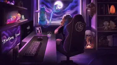 CelestialxZen - Twitch Screen - Starting Soon (2021)  (Ilustracja: Sinillus) 